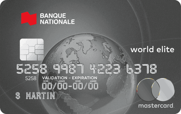 Carte Mastercardᴹᴰ World Eliteᴹᴰ de la Banque Nationale
