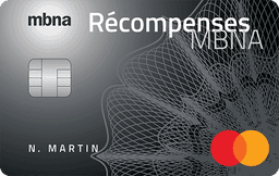Carte de crédit Mastercardᴹᴰ Platine Plusᴹᴰ récompenses MBNA