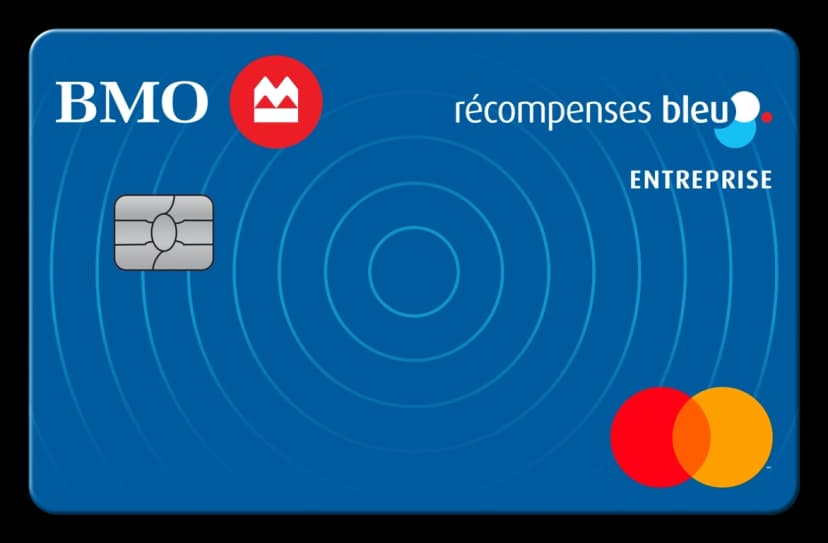 Carte MastercardMD* BMO Récompenses BleuMD* pour entreprise