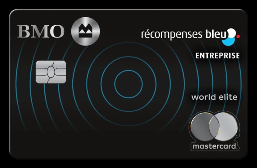 Carte MastercardMD* BMO Récompenses BleuMD* World EliteMD* pour entreprise