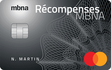 Carte de crédit Mastercard Platine Plus récompenses MBNA